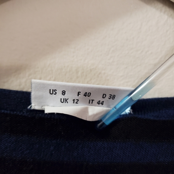 Akris Punto - Short Sleeve Knit Striped Top - Size 8 - Picture 10 of 12